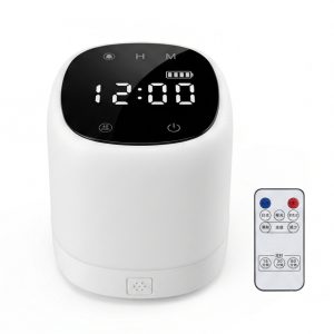 LED Rechargable Touch Control Night Lamp – With Remote & Digital Clock - Image 1